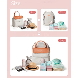 New Updated Lequeen diaper bag backpack with stroller strap and  Maternity nappy changing bag for travel baby care