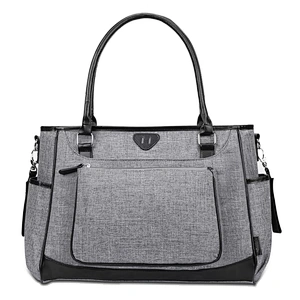 Stylish Multi-function Baby Tote Bag Portable Shopping Handbag Diaper Bag with Insulated Pocket