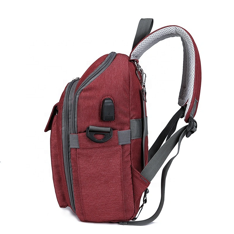 Fashion Mummy Maternity Bag Multi-function Diaper Bag Backpack Nappy Baby Bag with Stroller Straps for Baby Care