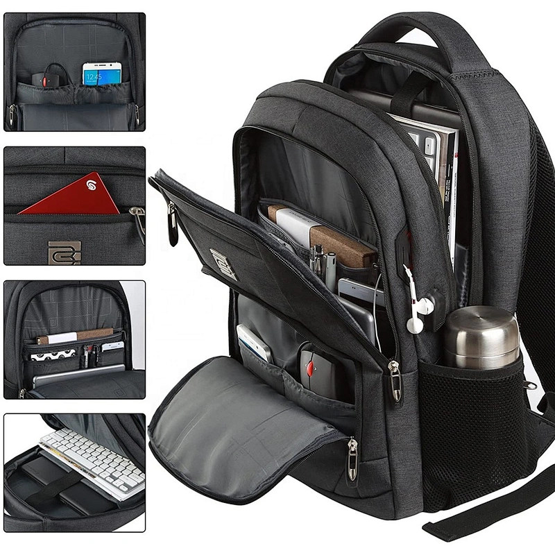 Large Capacity Waterproof USB Charging  Business Backpack travel backpack Camping & Hiking Men Male Laptop Anti Thief Backpack