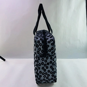 Factory OEM daisy embroidery tpu wholesale cute purses Handbags popular cosmetics bags for women with handle