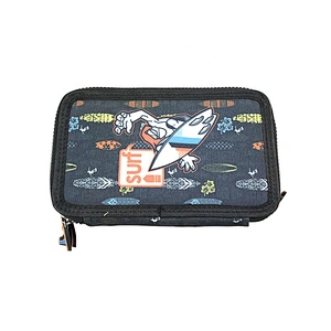 2020 cheap popular 3 zippers New Arrival Factory Wholesale OEM ODM  pencil case school cute pencil case bag For Purple boy