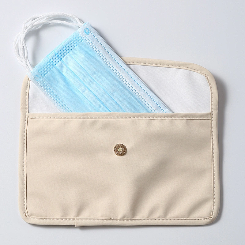 Reusable and washable small size card shape silicone masking storage bag foldable Bag hang case