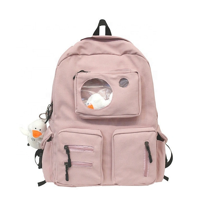 High Quality Large Capacity Vintage Fashion Nylon School Backpack  Outdoor Backpack with Multi-pocket for children