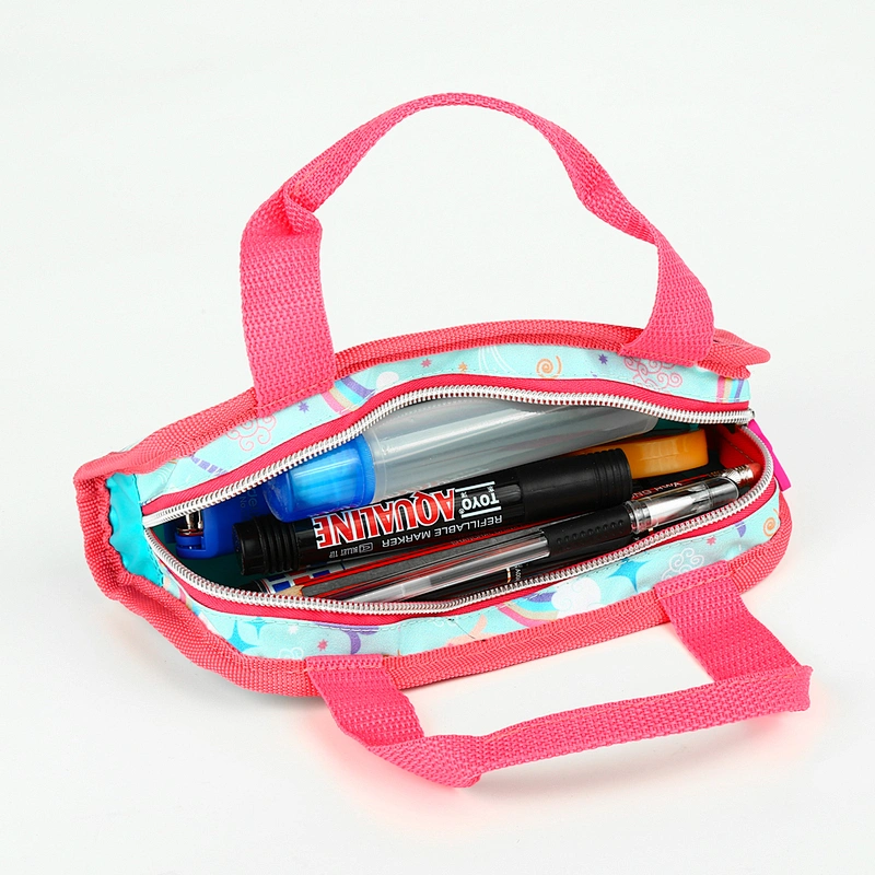 Factory custom print small mesh promotion gift PVC pencil bag