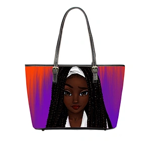 Travel bag custom African girl printed logo business trip short gym exercise bag Yoga tote bag luggage