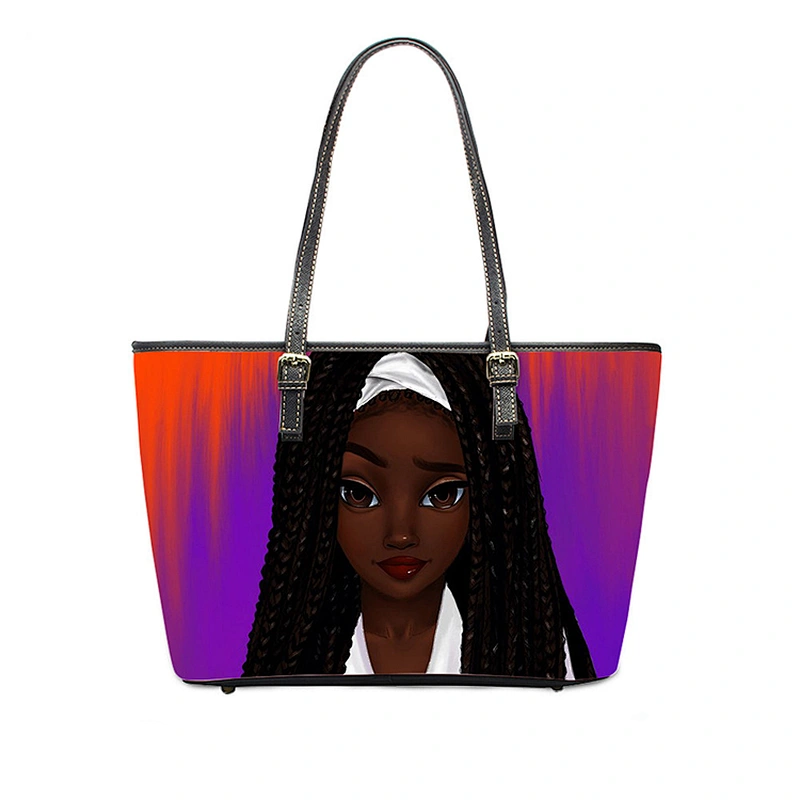 Travel bag custom African girl printed logo business trip short gym exercise bag Yoga tote bag luggage