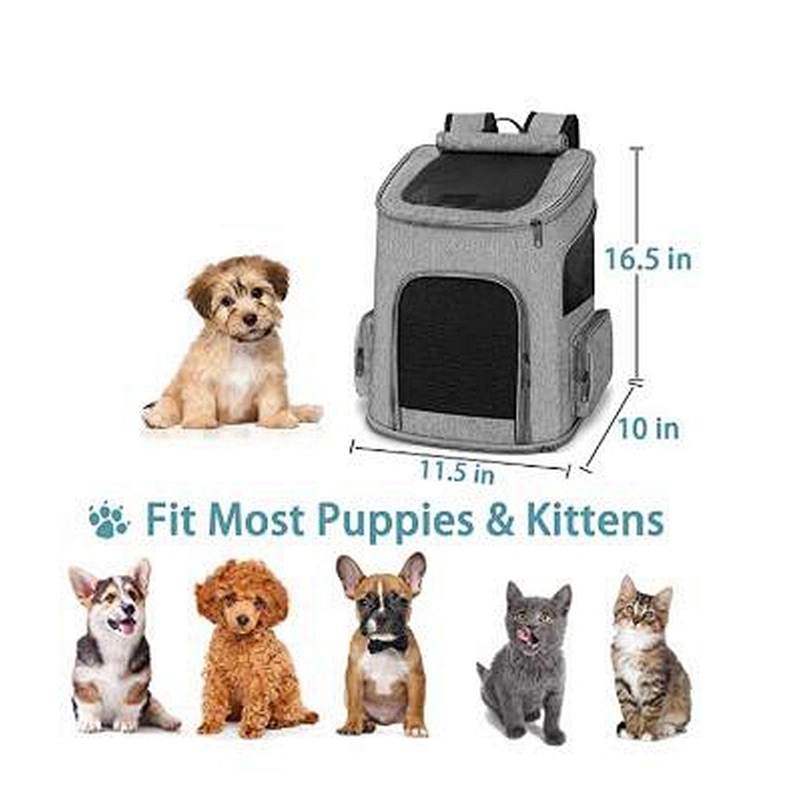 Dog Backpack Pet Carrier Bag with Mesh for Small Dogs Cats Airline Approved for Hiking Travel Puppies Cat Backpack Bag