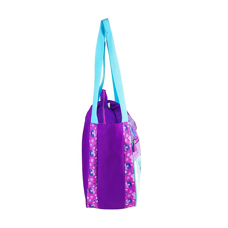 OEM fashion Girls Fashion school Customized Logo Style Hand bag tote bags with custom printed logo tote bag polyester
