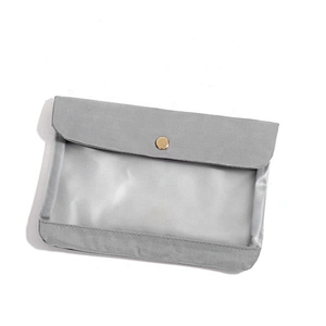Customize logo portable Dustproof folder foldable face masking box clip case pouch keeper holder fabric masking storage bag