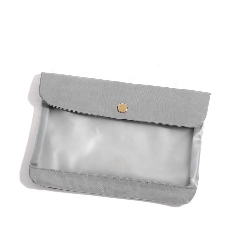 Customize logo portable Dustproof folder foldable face masking box clip case pouch keeper holder fabric masking storage bag