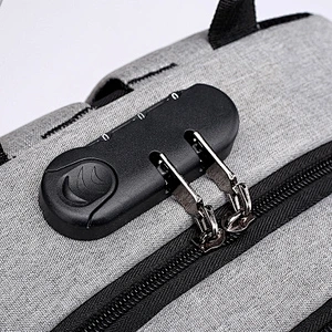 HIgh quality Business travel Nylon waterproof anti-theft laptop backpack bag with USB Charging Port