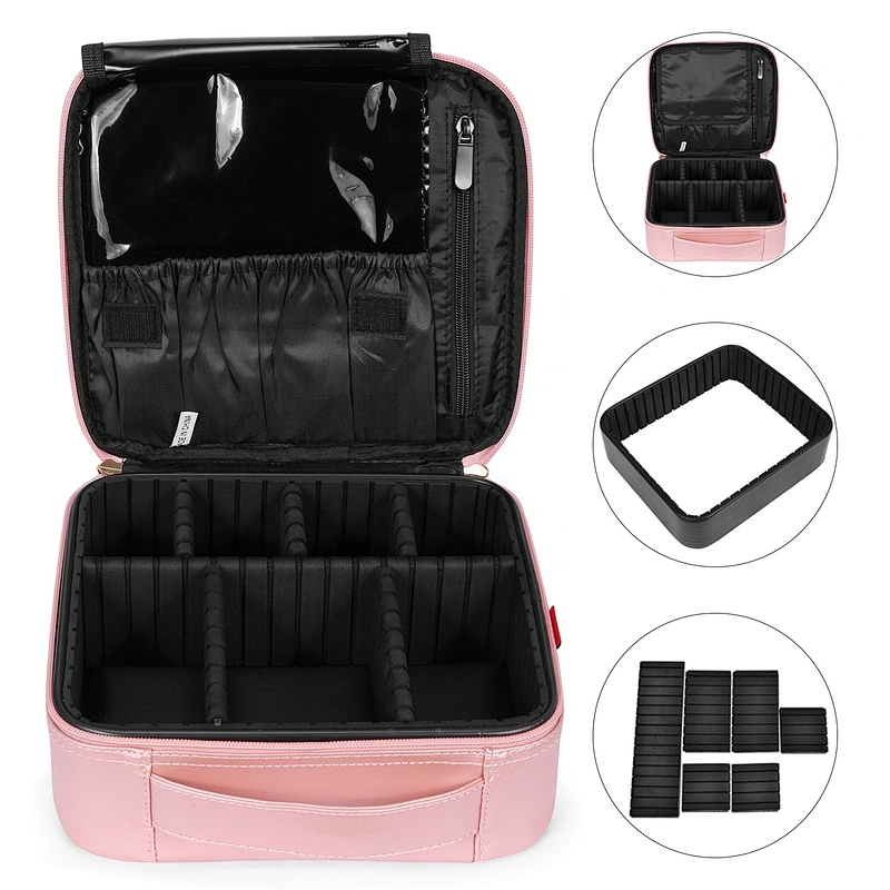 Custom Waterproof Pu Marble Travel Makeup Bag Private Label White Cosmetic Cases Printed Organization Toiletry Bags With Handle