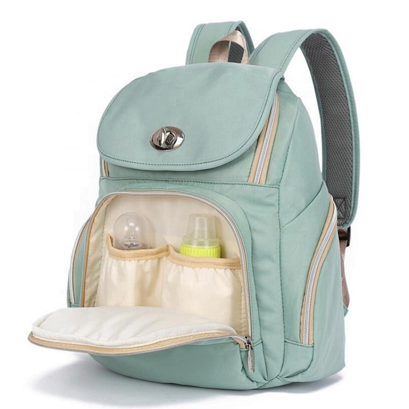 Custom Multifunction luxury mummy baby maternity nappy backpack Wide Open Large Capacity Waterproof  backpack diaper bag