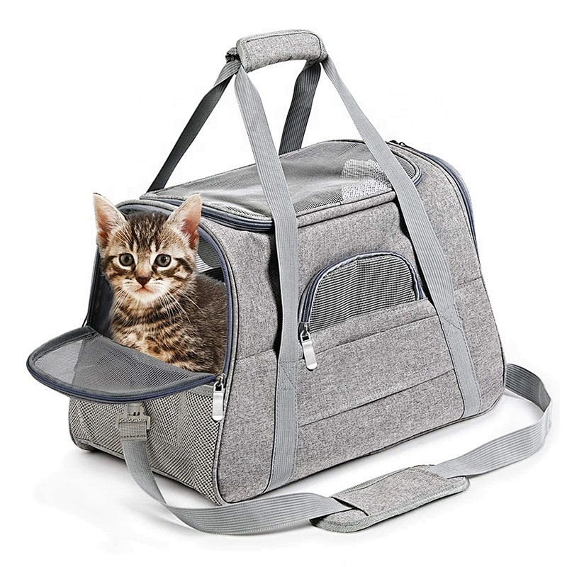 Amazon Hot Seller Soft-Sided dog pet carrier Airline Approved Portable  Travel Carry Bag Folding Pet Carrier Travel pet bag