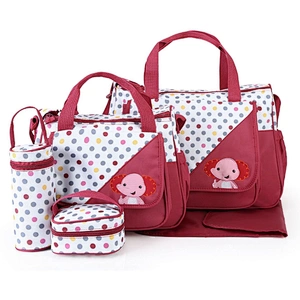 NEWEST 5pcs/set mummy travel high quality tote baby shoulder diaper bags durable nappy bag mummy mother baby bag
