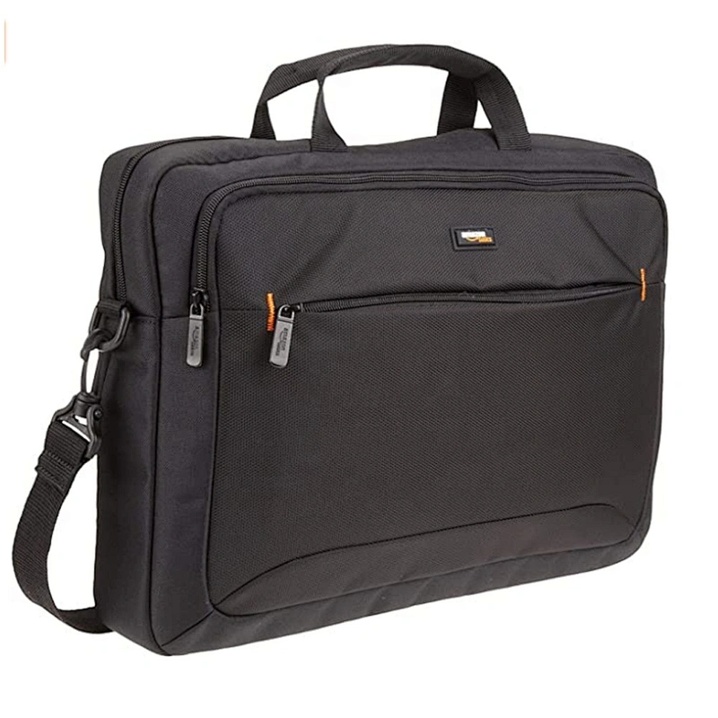 high quality slim Black Three Layers of nylon messenger Bag for Laptop with Handle and Shoulder Girdle