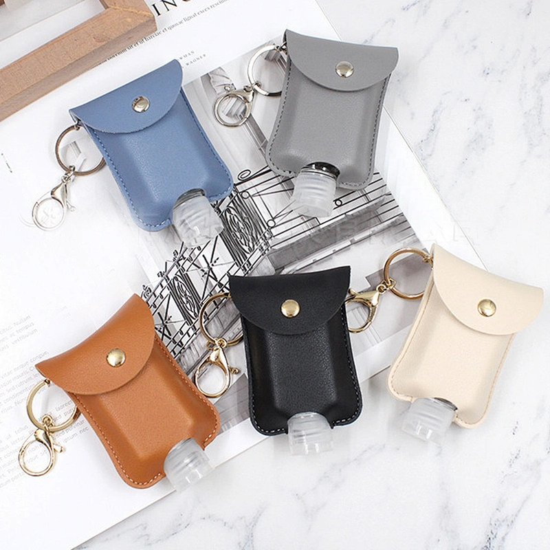 2020 new design Mini Leather case containing 60ml empty bottle of alcohol bottle storage bag