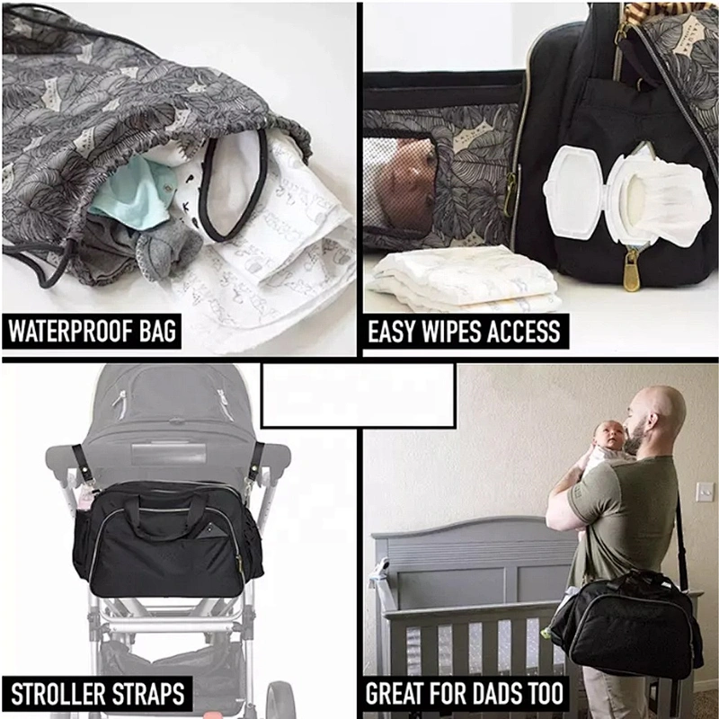 High quality maternity Mom Baby Diaper Bag Large Capacity Mummy Backpack Bags baby organizer bag with 3 in 1foldable baby bed