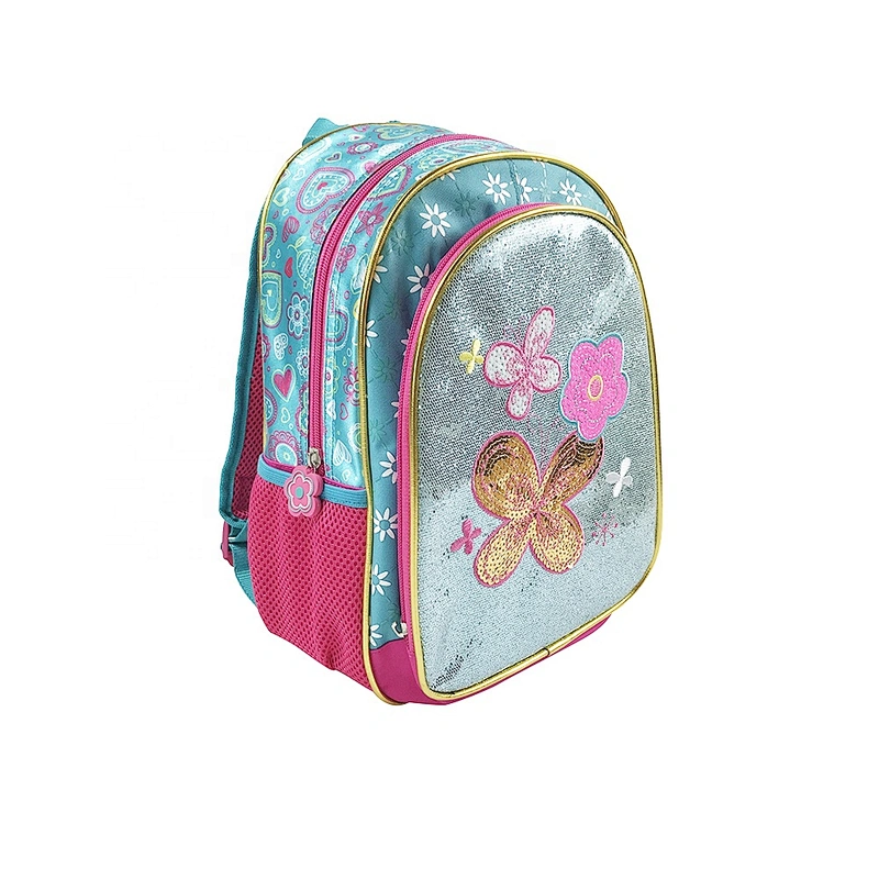 2020 New design Wholesale customized Fashionable primary student small  girls school bag girl shiny sequin bags for kids school