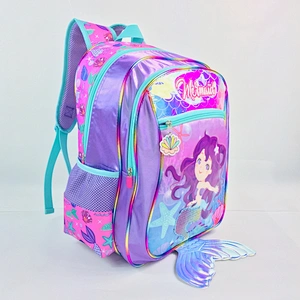 OEM factory Trendy ShinyHolographic Pink backpack school bags girls kids backpack