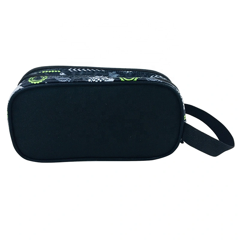 School supply stationery leather emboss race car pencil case pouch bag student boy