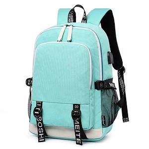 Outdoor Safety Magic Luminous USB Charger Luminous Backpack Girls Boys College Bags Computer Bag Bookbags School Backpack Bag