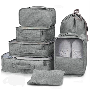 Classic Style Travel Packing Cube Set 7pcs/set Clothes Organizer Luggage Storage Bag