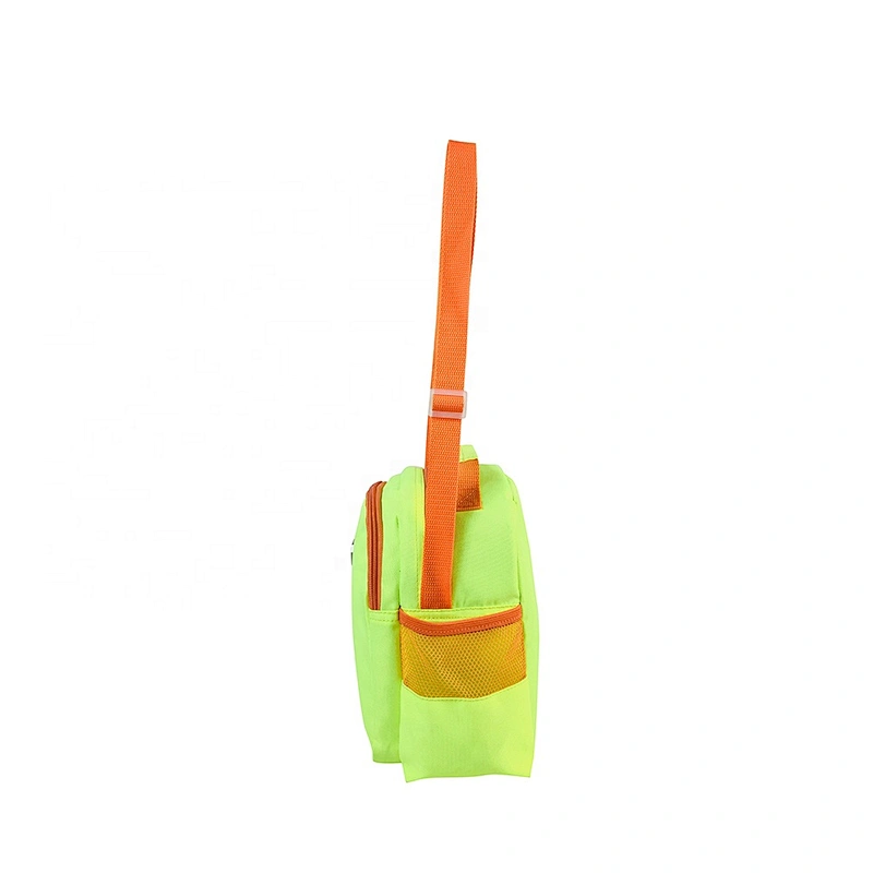 High quality insulated cooler box bags deliver lunch food delivery with custom logo thermal fluorescent green fabric for kids
