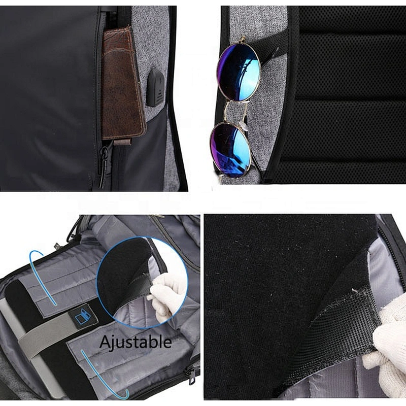 Expandable Multifunctional Anti-theft Canvas bag Travel backpack male business computer bag USB charging backpack