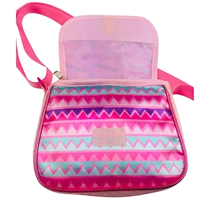 Fashion Pink polyester crossbody women hand bags square shape kids bag girls shoulder bags