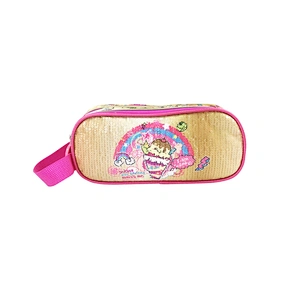 Wholesale OEM ODM 2020 New Arrival Factory golden shiny sequin kids pencil cases school for girls