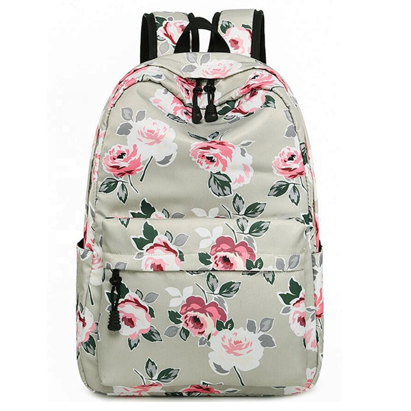 Fashion Polyester Flora 3 in 1 School Backpack bag with Pencil Bag and Lunch Bag for Teenage Girls