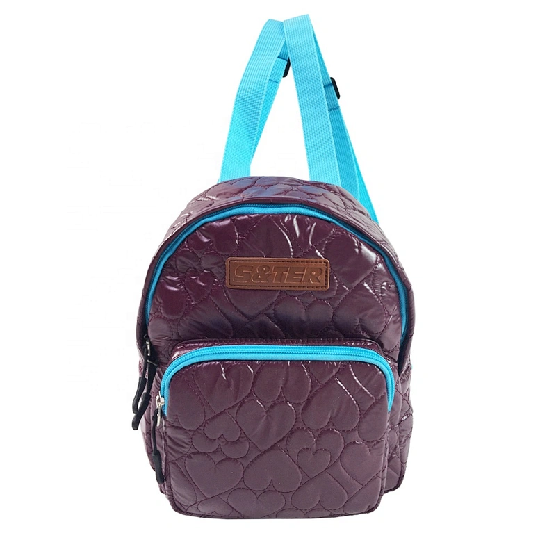 Women casual cotton quilting school bag backpack fashion backpack for girls