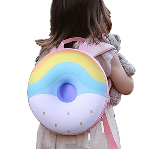 Newest schoolbagCute donut cartoon custom Logo kids  kindergarten children students school bags backpack
