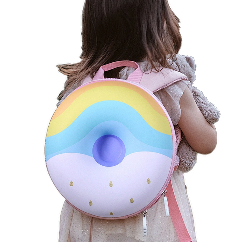 Newest schoolbagCute donut cartoon custom Logo kids  kindergarten children students school bags backpack