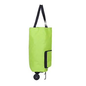 Eco-Friendly Reusable Shopping Trolley Bag Collapsible Wheeled Shopping Trolley foldable Tote bag customized Easy portable