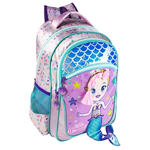 Low MOQ Mermaid Child backpack Primary School Bag Holographic fabric Backpack wobag For Kids School Bag for girl