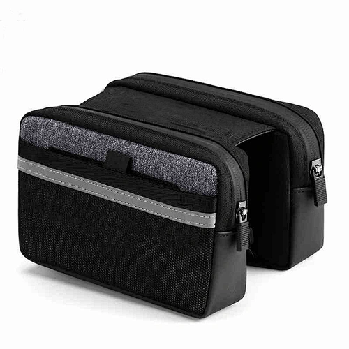 Factory direct sale waterproof bicycle saddle bag with reflective tape