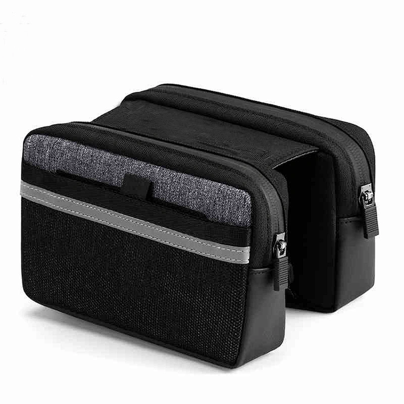 Factory direct sale waterproof bicycle saddle bag with reflective tape
