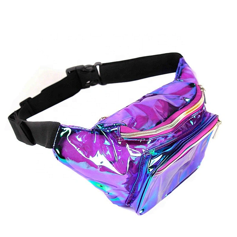 Fanny Pack PVC Transparent Purple for women men and kids cute fits small medium large waist bag chestbag
