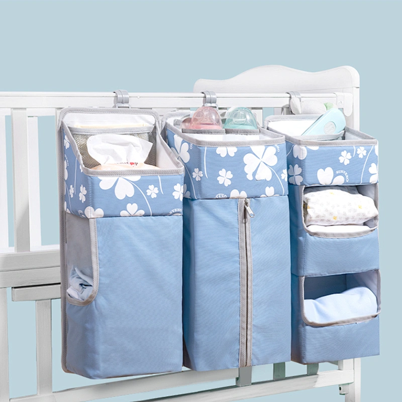 Multi-fuctional Baby stacker nursery storage hanging diaper caddy organizer nappy mummy bags with stroller buckle