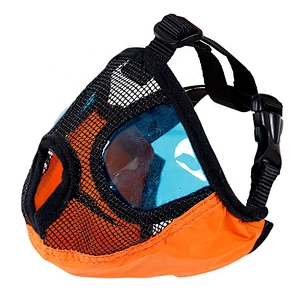 Short Snout Dog Muzzles- Adjustable Breathable Mesh Bulldog Muzzle for Biting Chewing Barking Training Dog Mask