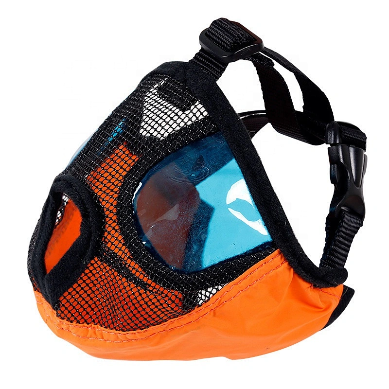 Short Snout Dog Muzzles- Adjustable Breathable Mesh Bulldog Muzzle for Biting Chewing Barking Training Dog Mask