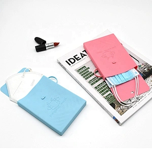 Multi-color Children Kids Portable  storage clip folder food-grade Silicone Disposable Face Masking Holder Storage Box Bag Case