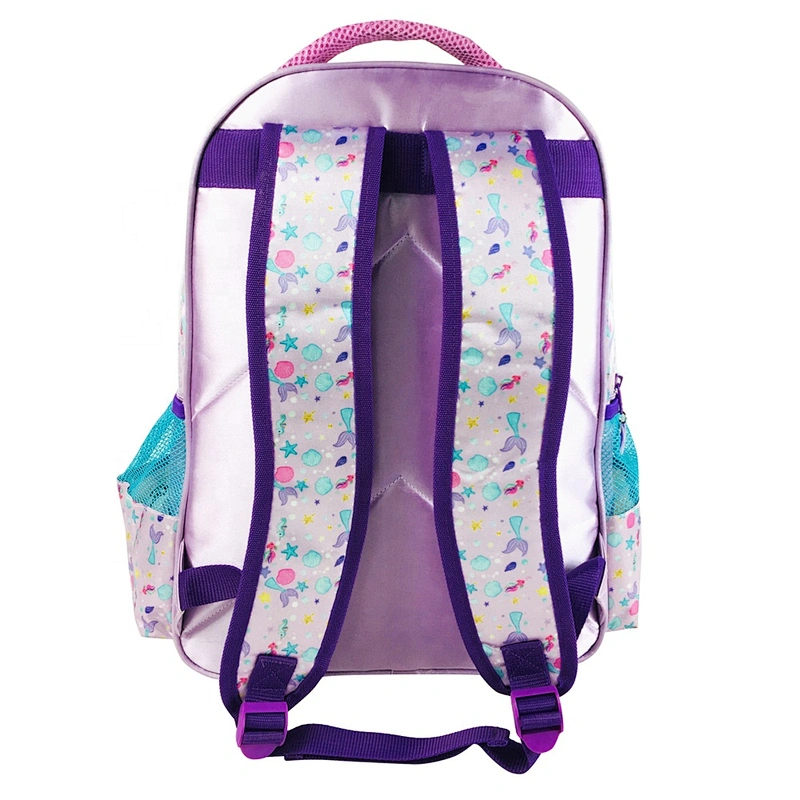 Low MOQ Mermaid Child backpack Primary School Bag Holographic fabric Backpack wobag For Kids School Bag for girl