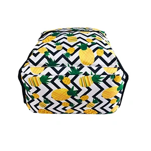 Custom Fashion Girls Pineapple Print  Backpack School Bag Travel Laptop Backpack