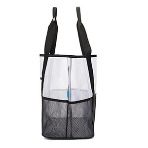 Large capacity multi-function lightweight Mesh Beach Tote Bag Shopping Net bag With Oversized Pockets