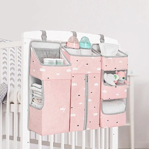 Hanging baby Diaper bag stroller Caddy Organizer Wall Crib Organizer Diaper Stacker for Changing Table Nursery Organizer Storage