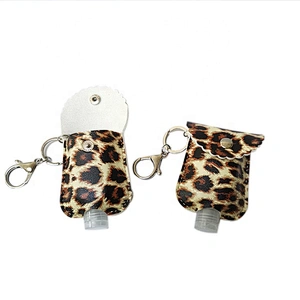 Hot selling 30ml leopard print disinfectant bottle holder hand sanitizer bottle holder for student schoolbags